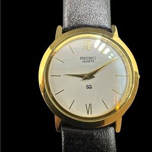 Seiko Classic Gold and White Quartz Watch